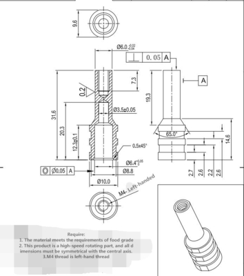 전기 이동법 CNC 선반 기계로 가공 부속, 육 리베트 견과 fastenal 6x31.6mm