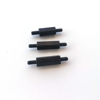 #4-40 차시 연결을 위한 듀얼 엔딩 스레드드 헥스 브래킷 냉조 M3 10mm 전자기 검정 헥스 스터드