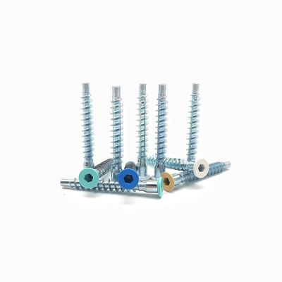 상하이 목재 캐비닛 나사 자율 탭 2.9mm M6 * 50 M7 * 28 평면 머리 육각형 자율 탭 나사