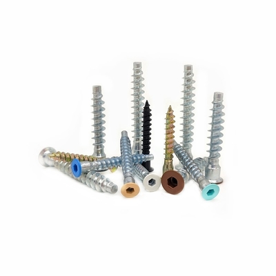 상하이 목재 캐비닛 나사 자율 탭 2.9mm M6 * 50 M7 * 28 평면 머리 육각형 자율 탭 나사