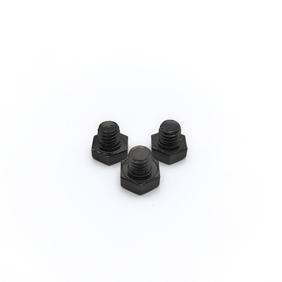 M8x1.25mm 스테인리스 스틸 육각 볼트 12.3mm 흑색 전기 도금