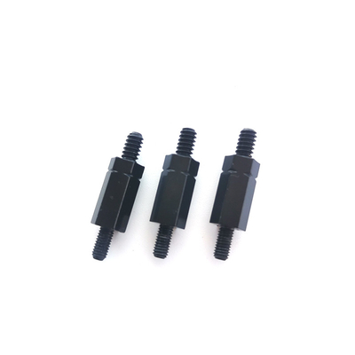 #4-40 차시 연결을 위한 듀얼 엔딩 스레드드 헥스 브래킷 냉조 M3 10mm 전자기 검정 헥스 스터드