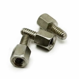 10.8mm 닦은 헥스 #4-40 헤드 스틸 스탠드오프 스크루 스테인리스 스틸 헥사곤 싱글 스탠드오프 스크루